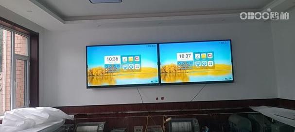 oboo鸥柏丨115英寸工厂工业显示屏120hz20点触控查询终端